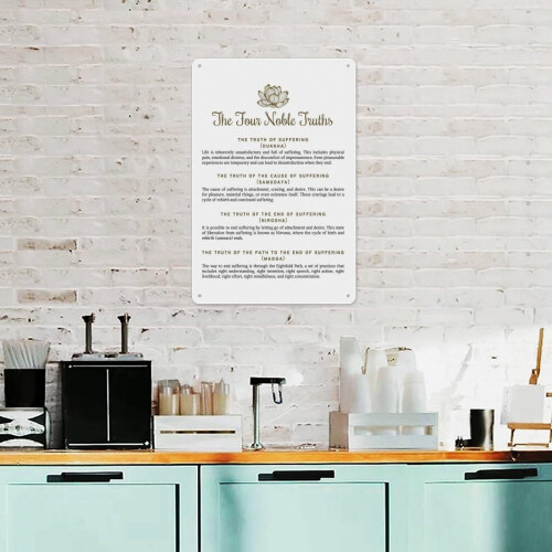 Canvasposter met de Vier Edele Waarheden 1