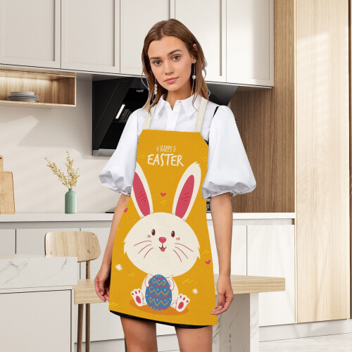 Osterhasen-Schürze für Erwachsene – Polyester-Lätzchen, 65 x 75 cm 1