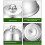 Edelstahl-BBQ-Grilldeckel mit ergonomischem Griff,-22CM 2