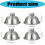 Edelstahl-BBQ-Grilldeckel mit ergonomischem Griff,-22CM 5