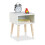 Comodino per bambini con ripiano, gambe in legno 1