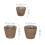 Set de 3 ghivece rotunde - Design rustic din stuf 4