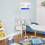 Comodino per bambini con ripiano, gambe in legno 2