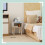 Comodino per bambini con ripiano, gambe in legno 3