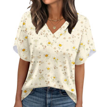 Zomertop voor dames, zonder positie en met-Beige M