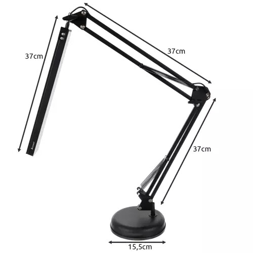 Desk Lamp with Arm - LED Table Lamp_black/Black_Surprise Gift 1