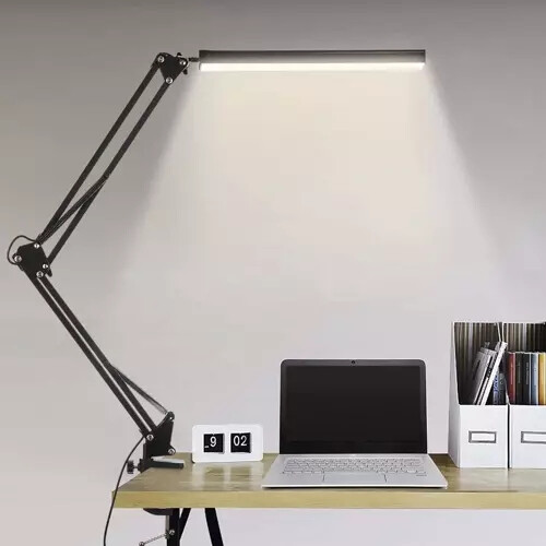 Desk Lamp with Arm - LED Table Lamp_black/Black_Surprise Gift 2
