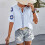 Women's work button-down shirt, long-sleeved V-neck-Navy Blue M 6