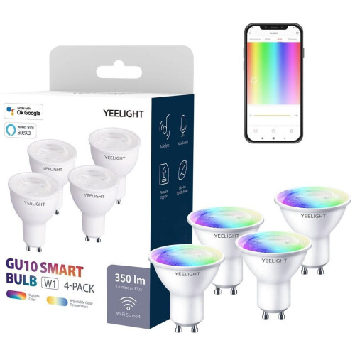 LED Smart Bulb GU10 White color 4pcs /pack_48/White_Surprise Gift 2