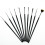 Black Friday 10pcs Acrylic/UV Brushes nails - Black_black/Black_Surprise Gift 2