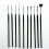 Black Friday 10pcs Acrylic/UV Brushes nails - Black_black/Black_Surprise Gift 4