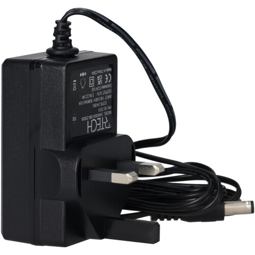 R-TECH 857079 AC/DC Adapter 9vdc 2.5amp UK Plug Top 2