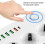 Multi-socket with USB, 3-socket socket with 5 USB sockets and 1 USB-C compatible desk with switch, 2 meter extension cord, adapter_Surprise Gift 5