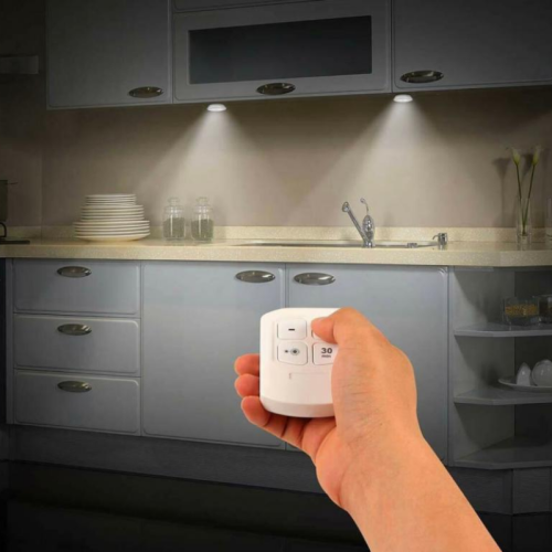 3-pack self-adhesive LED spotlight with remote control 1-pack_Surprise Gift 1