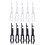 Set van 5 glasbreuk reset sleutels Premium plastic-Zwart 2