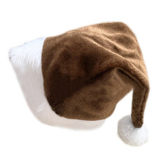 Gorro de Papá Noel de peluche navideño para fiestas (1 pieza)