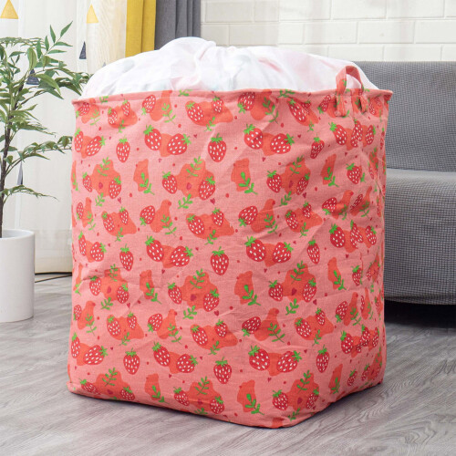 Large Cotton Linen Storage Bag, Watermelon Red, 100L