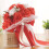 Artificial Silk Rose Bridal Bouquet 25x20cm Satin Handle 1