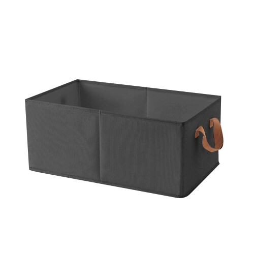 Linen Storage Bin with Steel Frame 18x11x8 in
