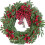 Olive Christmas Wreath with Red Berries 20in 1