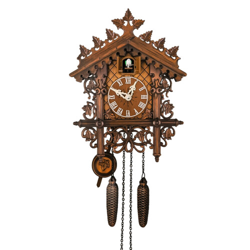 Black Forest Cuckoo Wall Clock with Pendulum, 12.4"