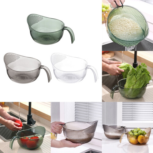 Panier d'évier pour laver le riz, PET, nettoyage facile, 1 pièce 1