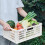 White Foldable Plastic Storage Crate 30.5x20.3x12.5cm 2