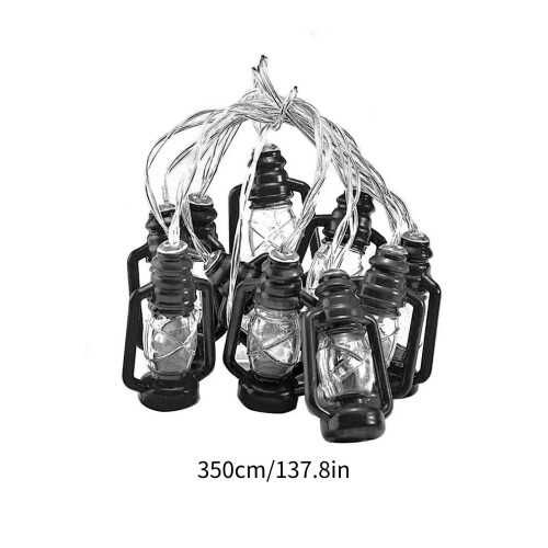 LED lyskæde retro cylindrisk linned 10m 2