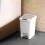 30L White ABS Foot-Operated Trash Can with Lid 4