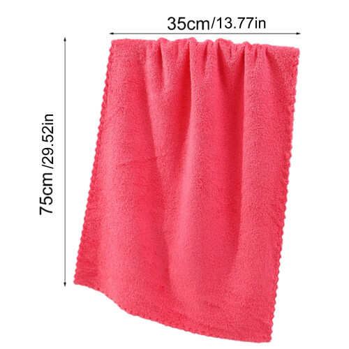 Blødt badehåndklæde i koralfleece, 3575 cm 2