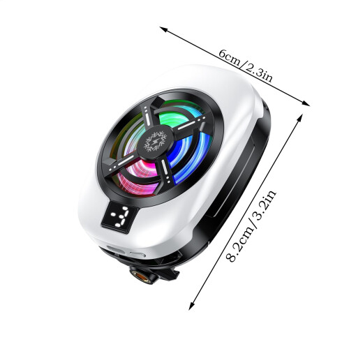Phone Cooler with Back Clip – 15W, Low Noise, Rechargeable 1