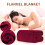 Solid Color Plush Fleece Blanket 50x70 cm Coffee 4