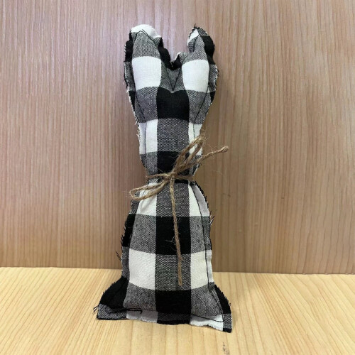 Easter Bunny Tiered Tray Decor Fabric Rabbit 9.6 inch with 2