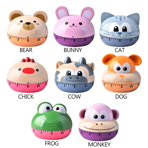 Animal-Shaped Mechanical Kitchen Timer 60-Min 2
