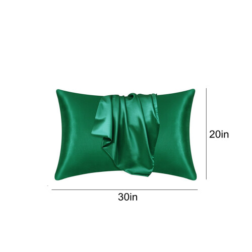 Conjunto de 2 fronhas de cetim – 50x75 cm, verde 2