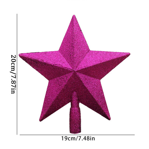 7.9in Glitter Star Tree Topper for Small Christmas Trees 2