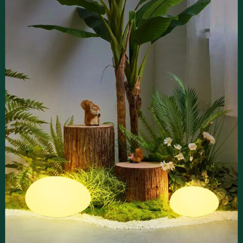 Solar Pebble Lights Garden Path Decor 1 Pack 1