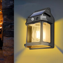 Solar Wall Light with Motion Sensor, IP65, 3-Side Glow