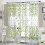 Green Peony Voile Curtain 200x100cm 1