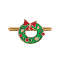 Ronds de serviette de Noël à motif sapin, lot de 6