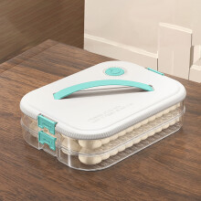 2-Layer Dumpling Box, Transparent Food-Grade Plastic,