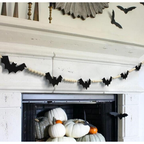 Γιρλάντα νυχτερίδας για το Halloween μαύρη 55 ιντσών για εσωτερική και εξωτερική