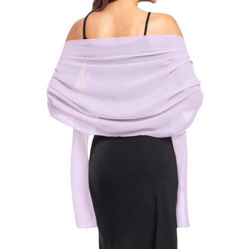 Damesavondsjaal van chiffon, paars, one size