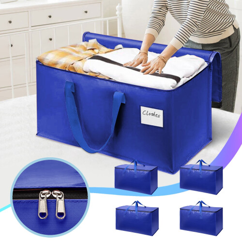 Foldable Storage Bags 69x38x35cm Blue x4