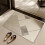 Beige Striped Polyester Carpet 60x40cm 4