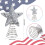 Patriotic Star Tree Topper – Red Blue Sequin Foam 3