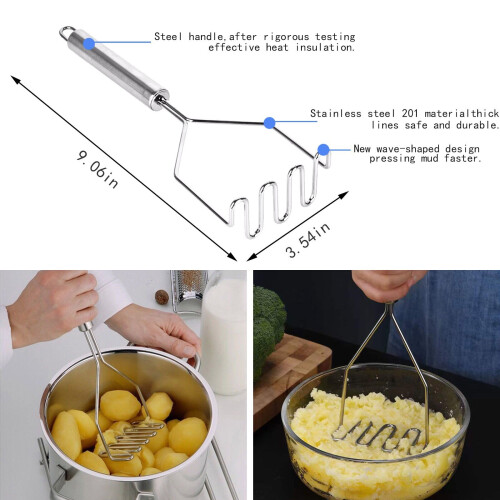 Stainless Steel Potato Masher Silver One 2