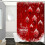 Christmas Shower Curtain Red Polyester 90x180cm 2