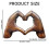 Resin Heart Hand Sculpture Home Decor Statue 2