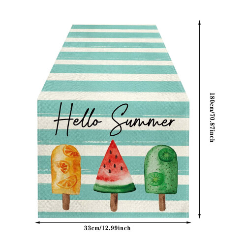 Strandtrykt linflagg rektangulært 30x43 cm 1
